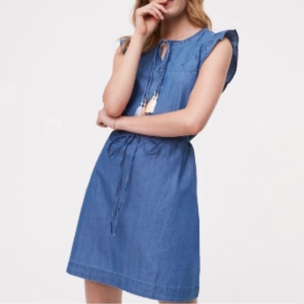 NWT Loft Chambray Dress Size L (Tall)
